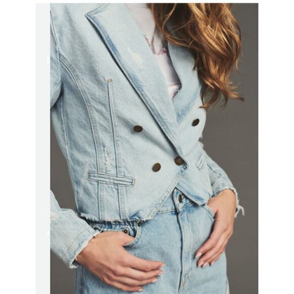 Retrofete Vivienne Jacket Jean Light Wash NWT XL - Picture 4 of 10